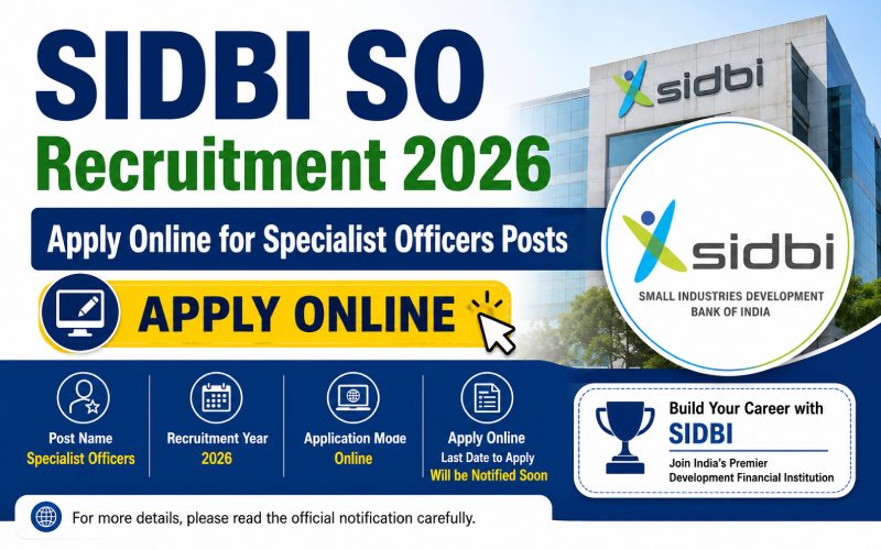 SIDBI SO Recruitment 2026