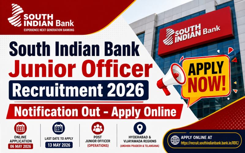 South Indian Bank Junior Officer Recruitment 2026