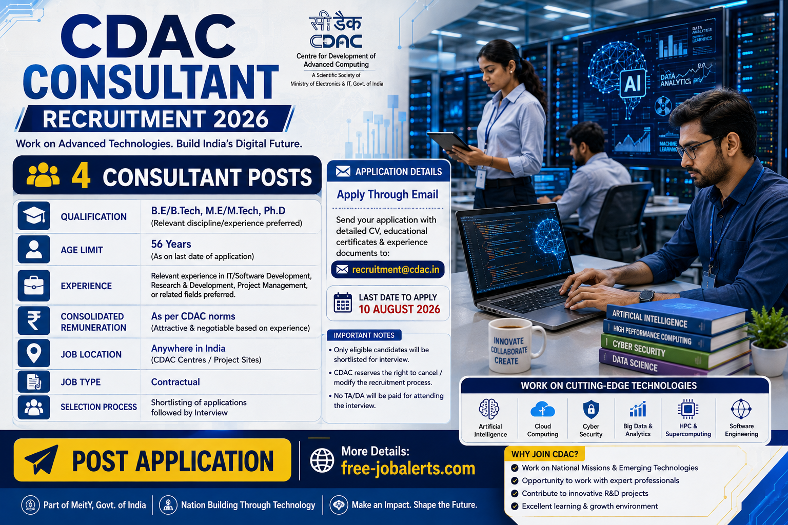 CDAC Consultant Recruitment 2026 - Apply Online