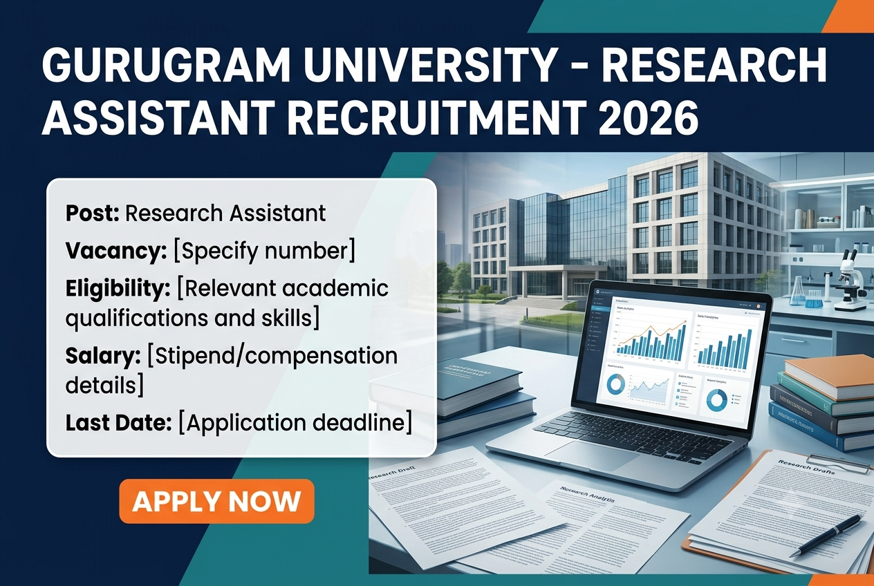 Gurugram University Research Assistant Recruitment 2026 – Apply Online