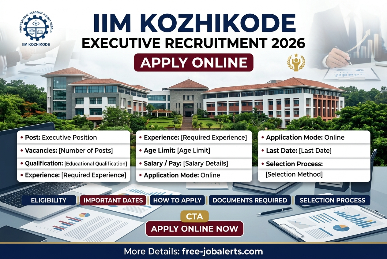 IIM Kozhikode Executive Recruitment 2026 – Apply Online