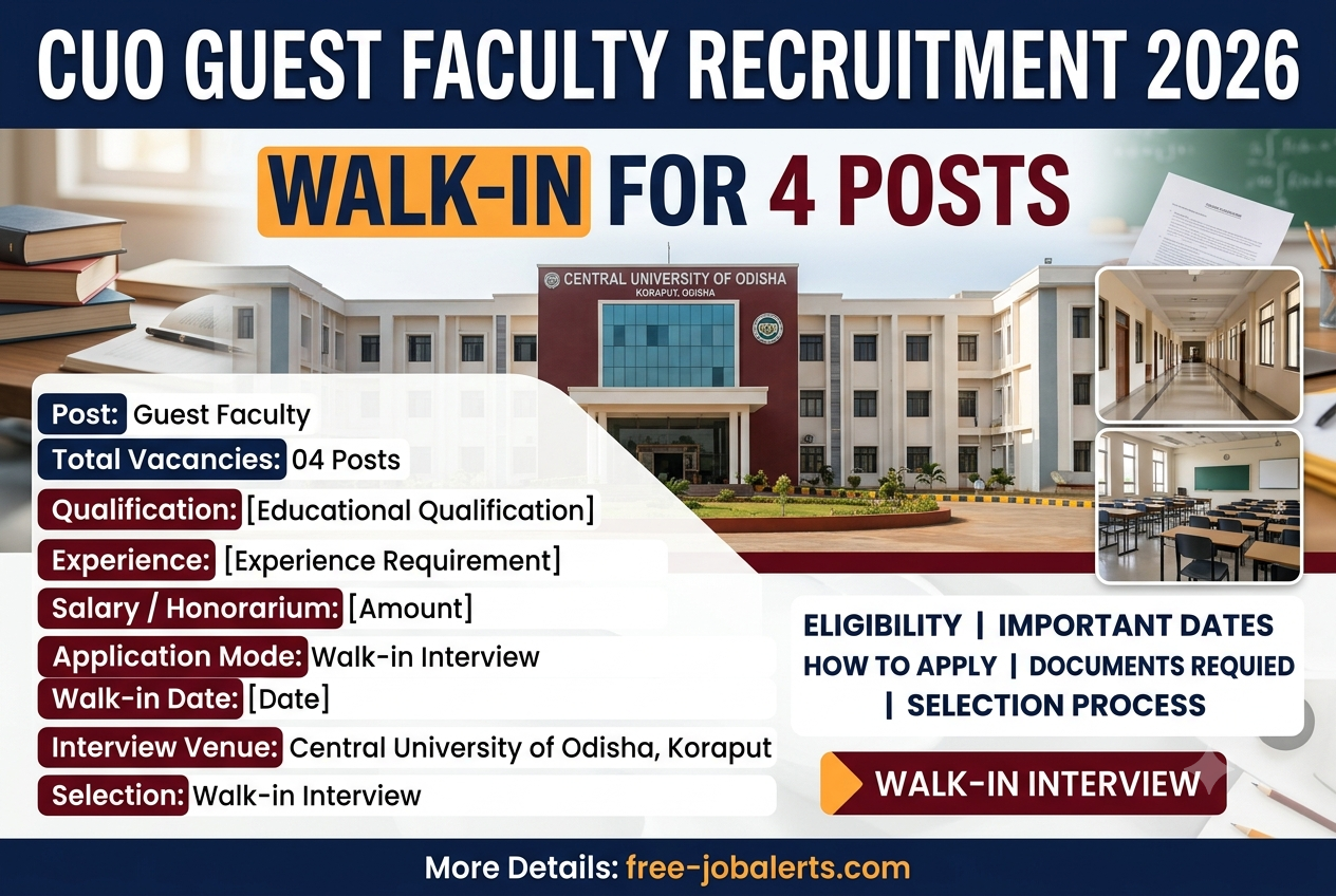 Bharathiar University Recruitment 2026 – Apply Online for Guest Faculty & Placement Officer Posts