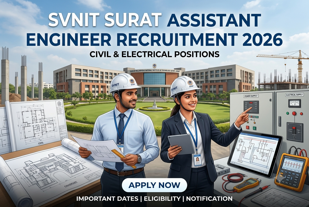 SVNIT Surat Assistant Engineer Recruitment 2026 – Apply Offline