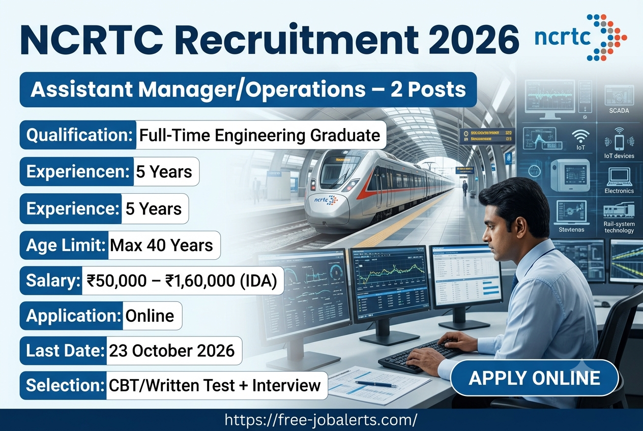 NCRTC Assistant Manager Recruitment 2026 – Apply Online