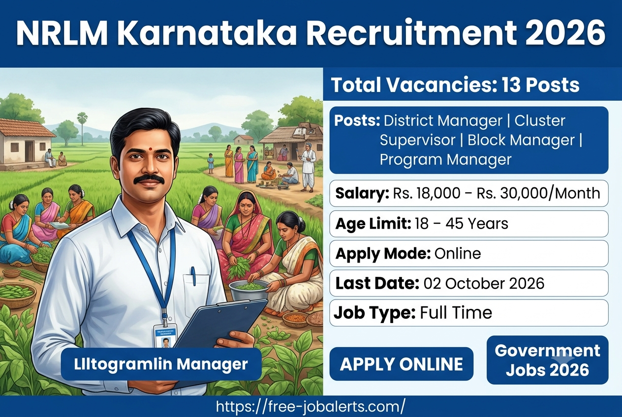NRLM Karnataka Recruitment 2026 – Apply Online for 13 Posts